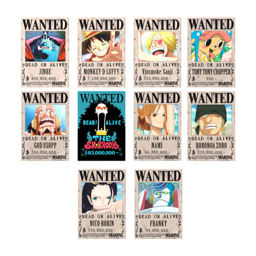 Lot de 10 Posters Wanted